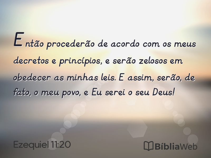 Ezequiel 11:20 em imagem para compartilhar