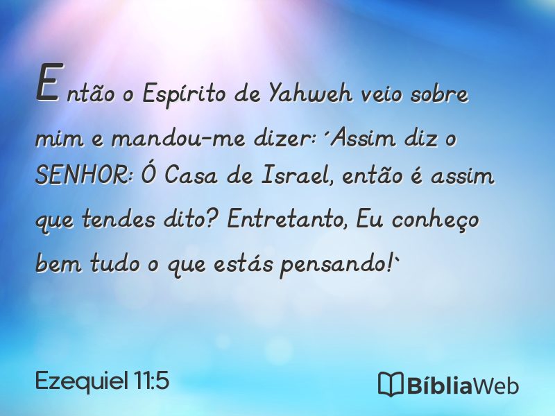 Ezequiel 11:5 em imagem para compartilhar