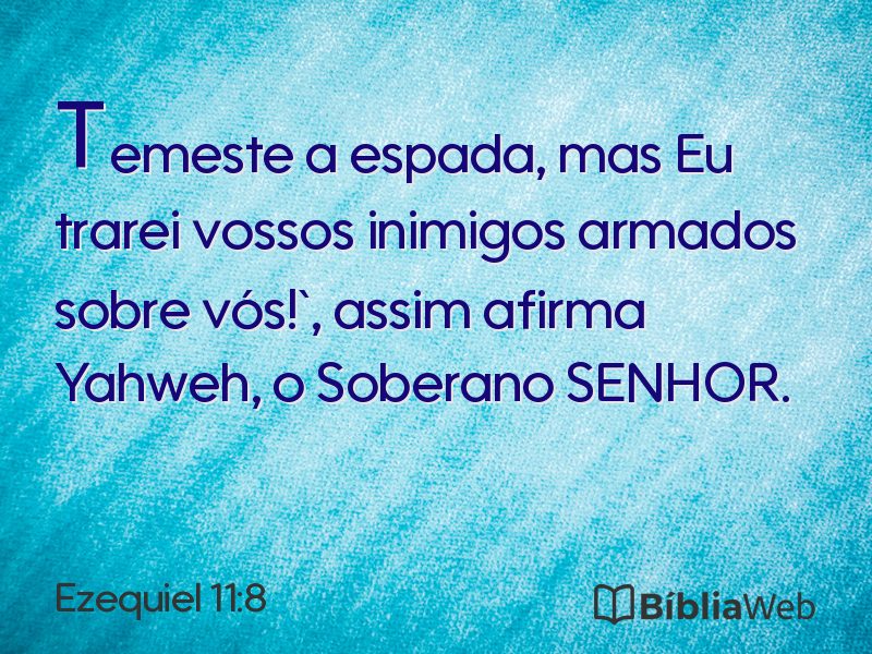 Ezequiel 11:8 em imagem para compartilhar
