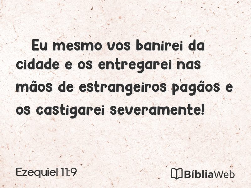 Ezequiel 11:9 em imagem para compartilhar