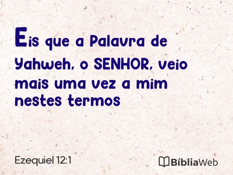 Ezequiel 12:1 em imagem para compartilhar