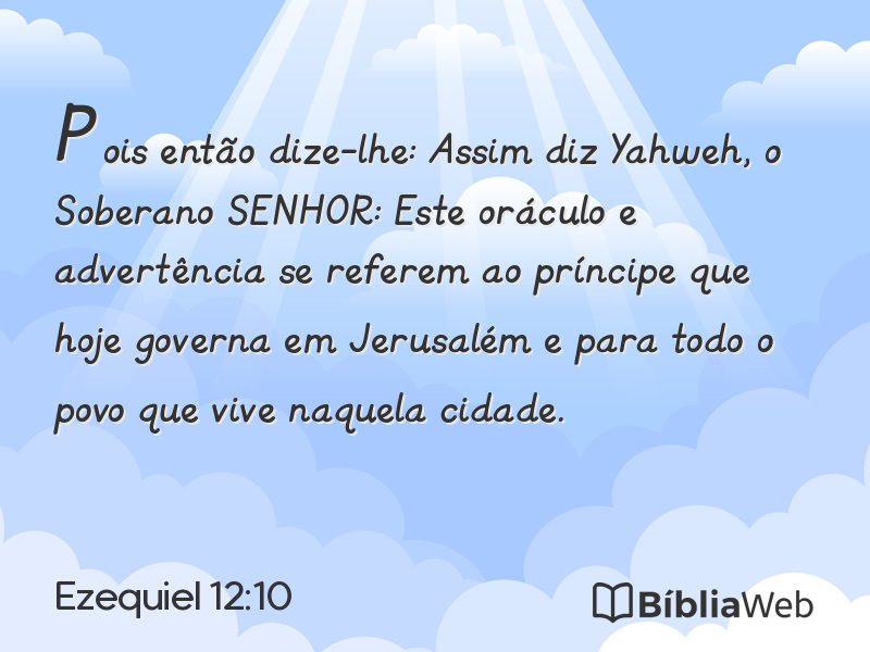 Ezequiel 12:10 em imagem para compartilhar