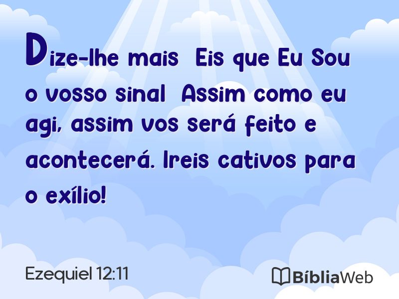Ezequiel 12:11 em imagem para compartilhar
