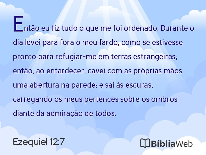 Ezequiel 12:7 em imagem para compartilhar