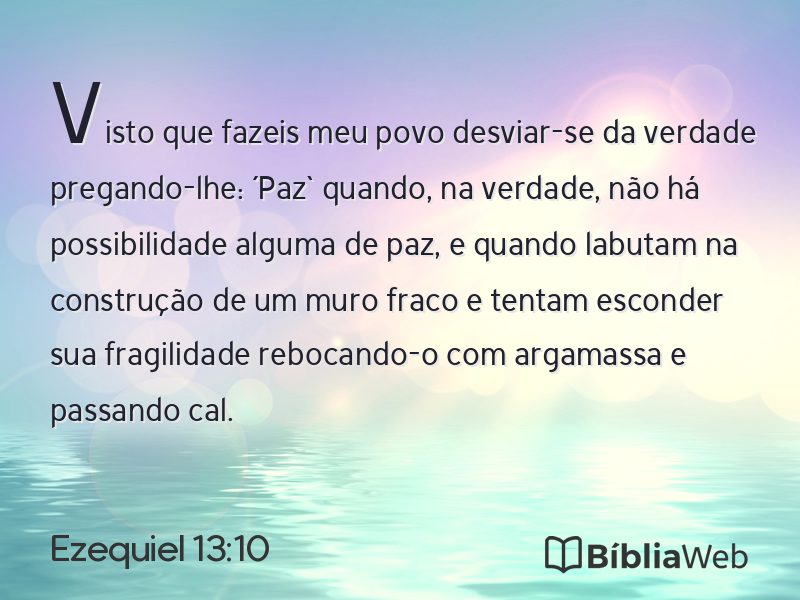 Ezequiel 13:10 em imagem para compartilhar