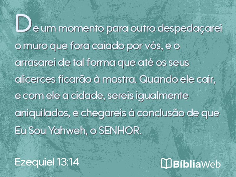 Ezequiel 13:14 em imagem para compartilhar