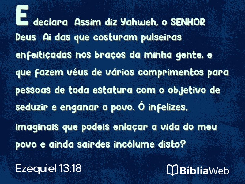Ezequiel 13:18 em imagem para compartilhar