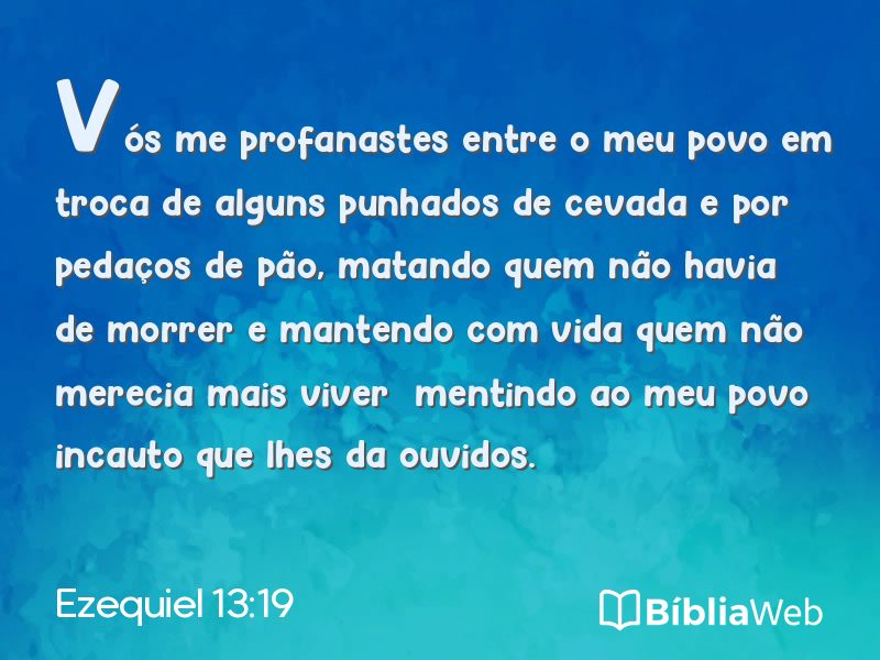 Ezequiel 13:19 em imagem para compartilhar
