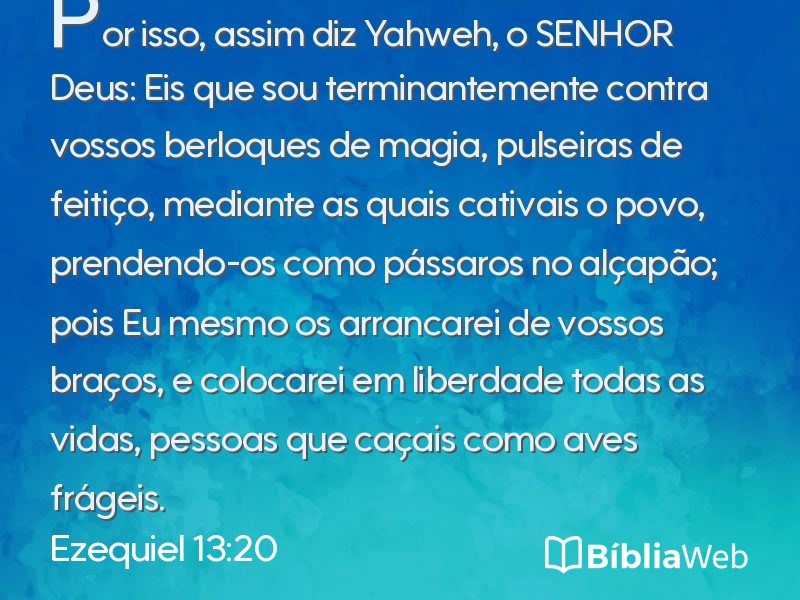 Ezequiel 13:20 em imagem para compartilhar