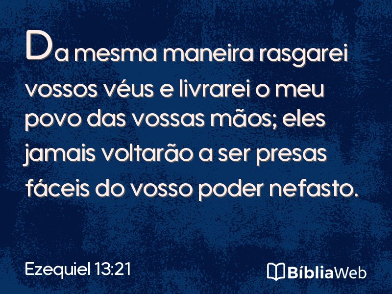 Ezequiel 13:21 em imagem para compartilhar