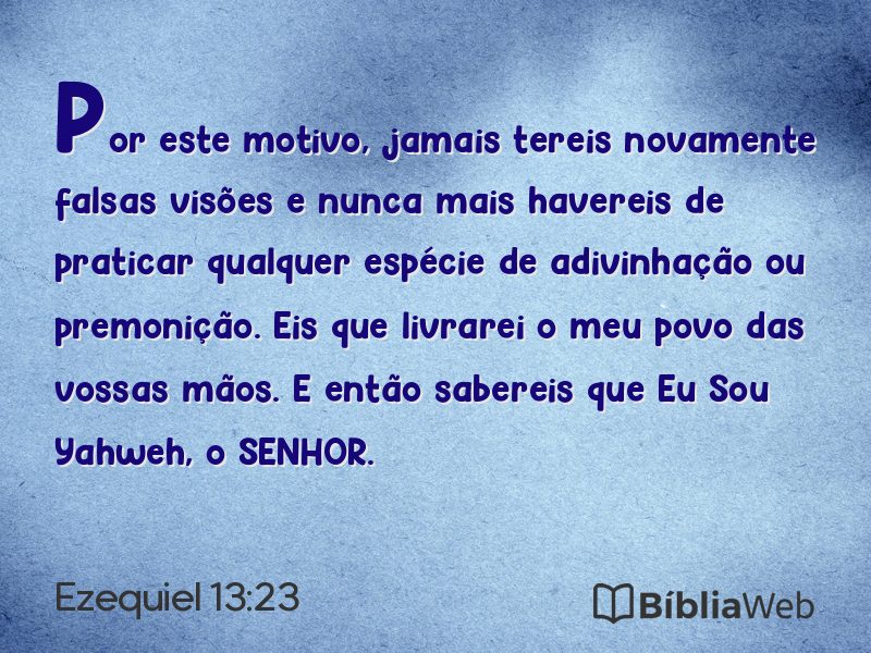 Ezequiel 13:23 em imagem para compartilhar