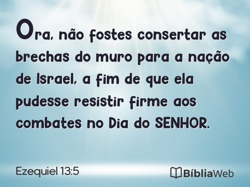 Ezequiel 13:5 em imagem para compartilhar