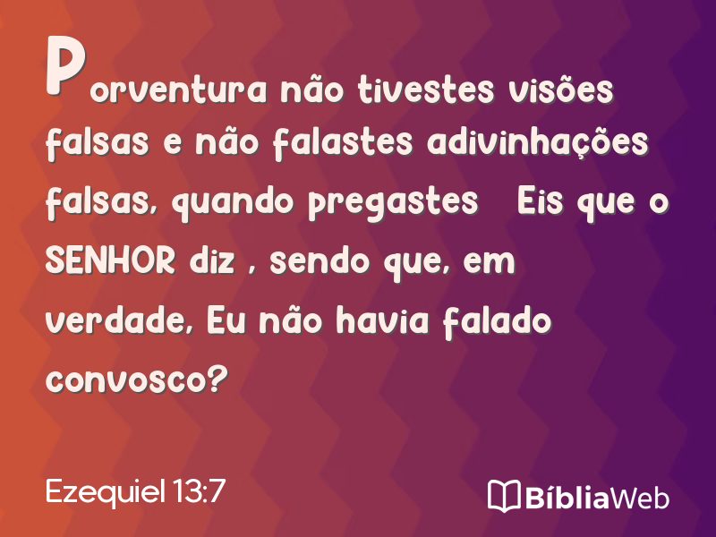Ezequiel 13:7 em imagem para compartilhar