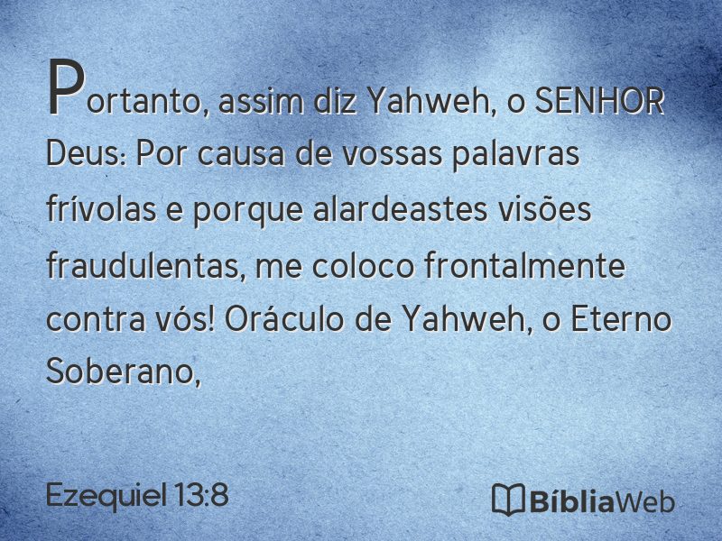 Ezequiel 13:8 em imagem para compartilhar
