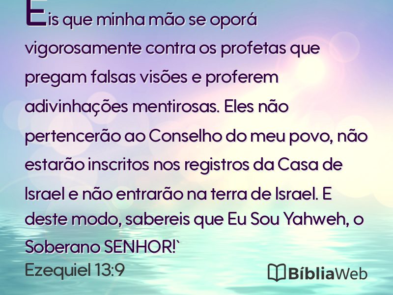 Ezequiel 13:9 em imagem para compartilhar