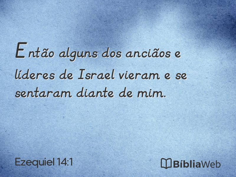 Ezequiel 14:1 em imagem para compartilhar