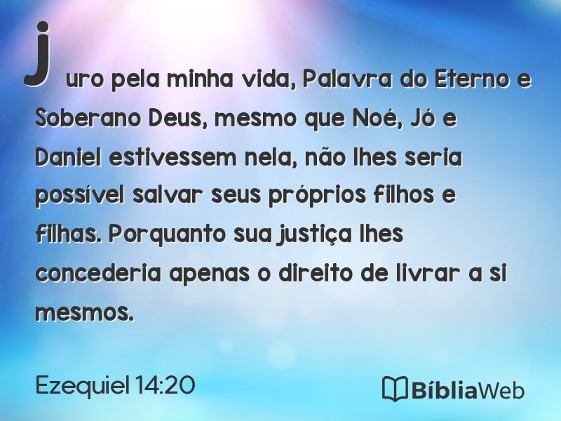Ezequiel 14:20 em imagem para compartilhar