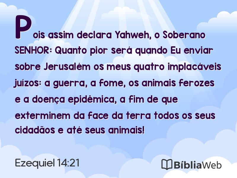 Ezequiel 14:21 em imagem para compartilhar