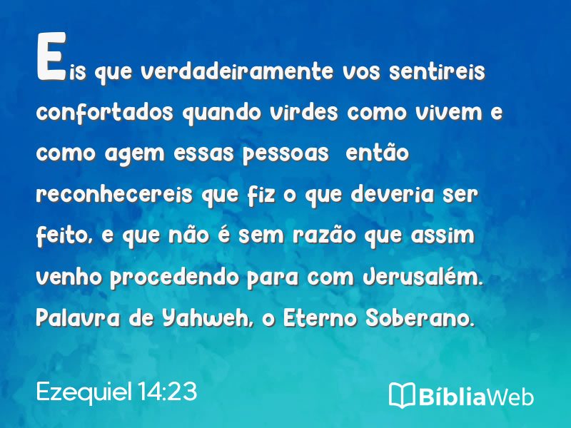 Ezequiel 14:23 em imagem para compartilhar