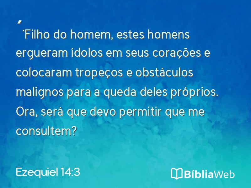 Ezequiel 14:3 em imagem para compartilhar