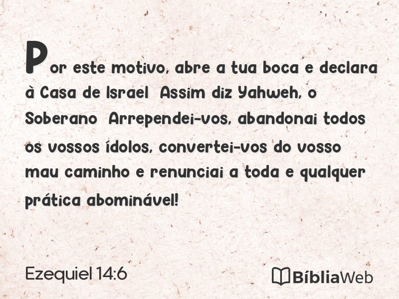 Ezequiel 14:6 em imagem para compartilhar