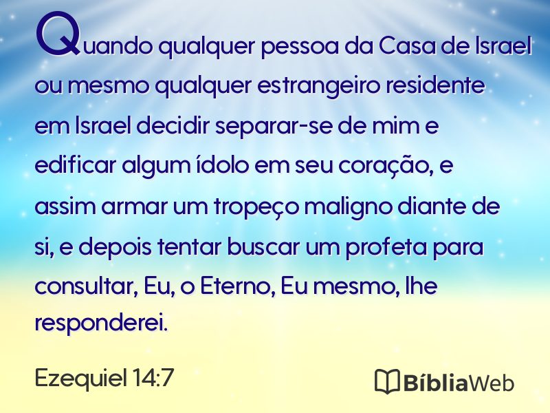 Ezequiel 14:7 em imagem para compartilhar