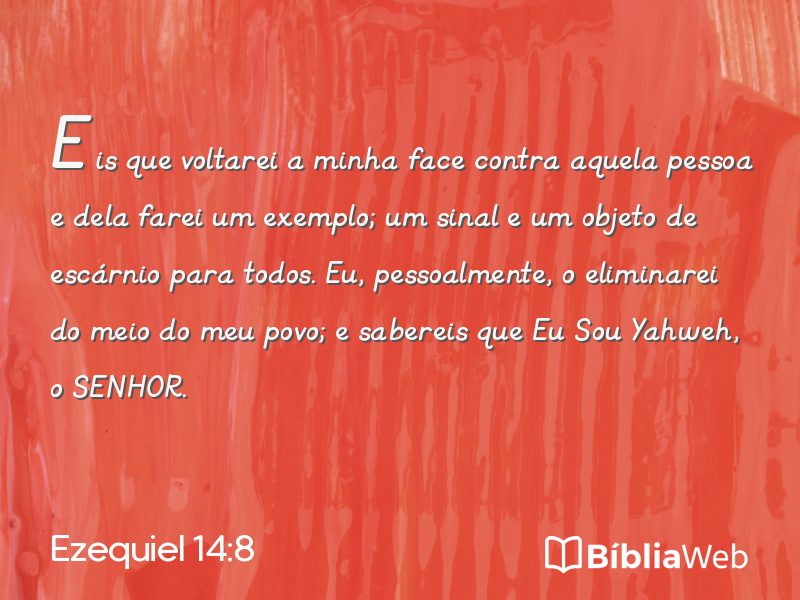 Ezequiel 14:8 em imagem para compartilhar