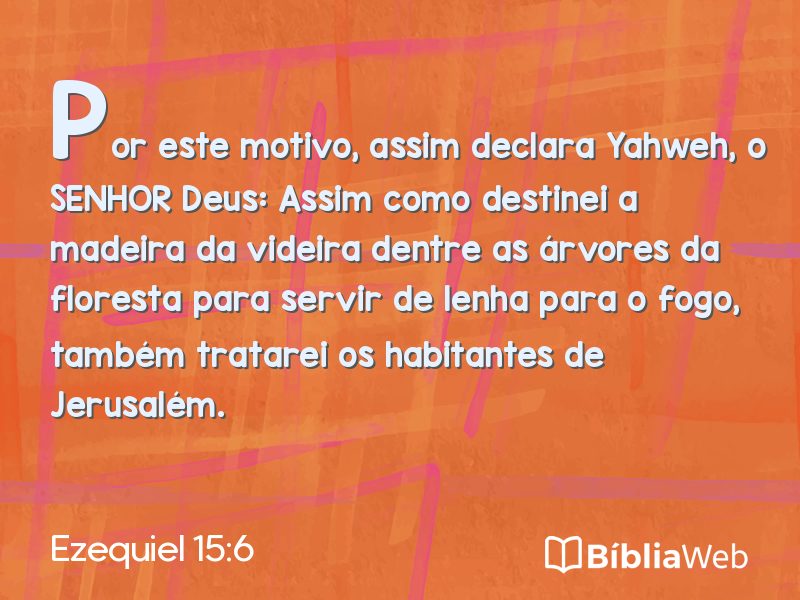 Ezequiel 15:6 em imagem para compartilhar