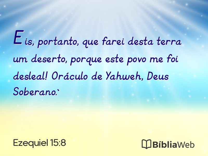 Ezequiel 15:8 em imagem para compartilhar