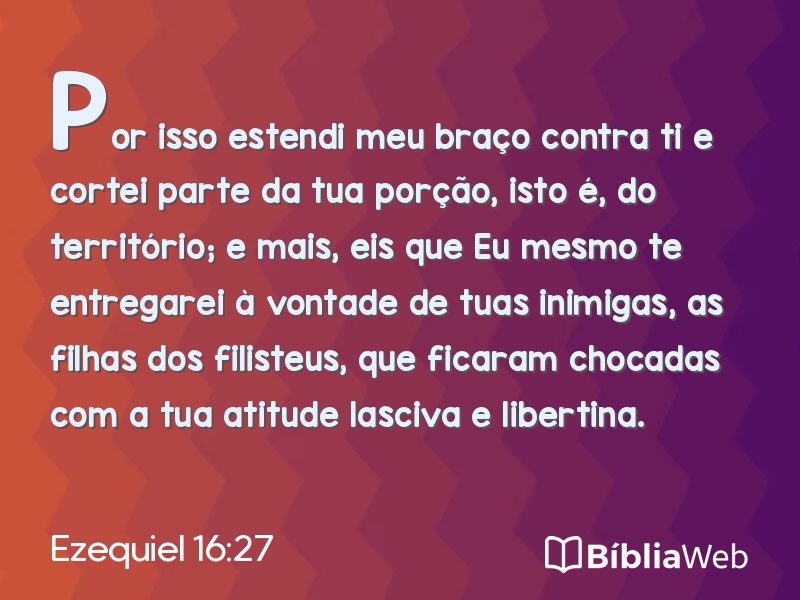 Ezequiel 16:27 em imagem para compartilhar