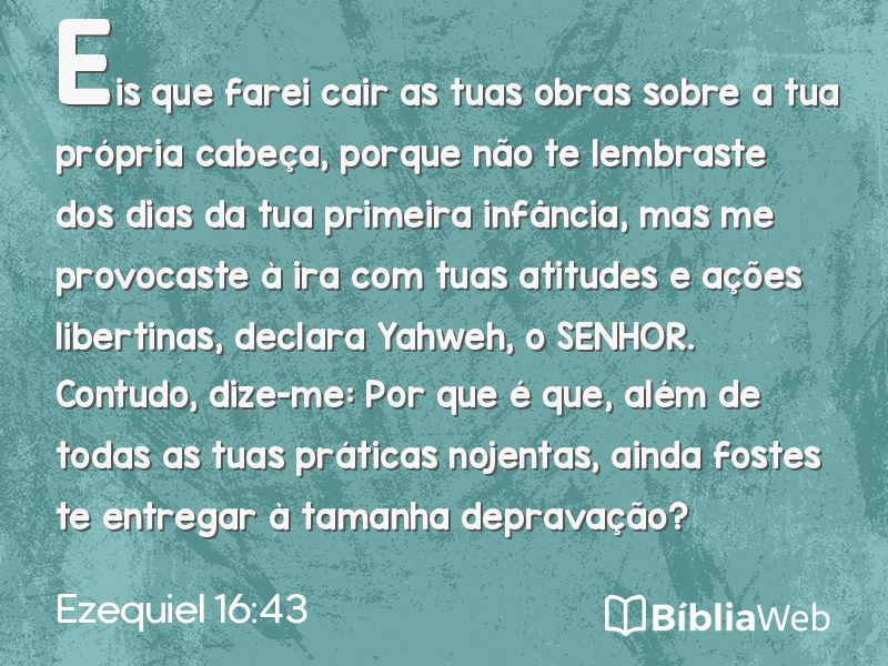 Ezequiel 16:43 em imagem para compartilhar