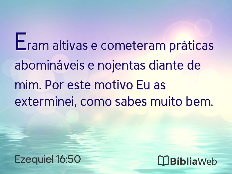 Ezequiel 16:50 em imagem para compartilhar