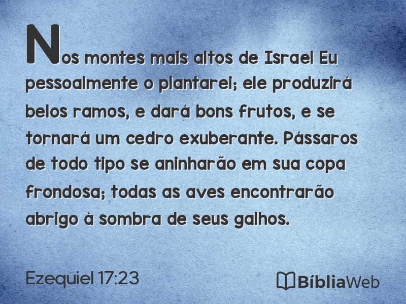 Ezequiel 17:23 em imagem para compartilhar