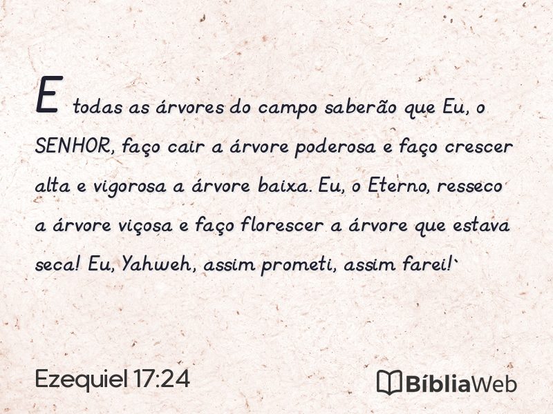 Ezequiel 17:24 em imagem para compartilhar