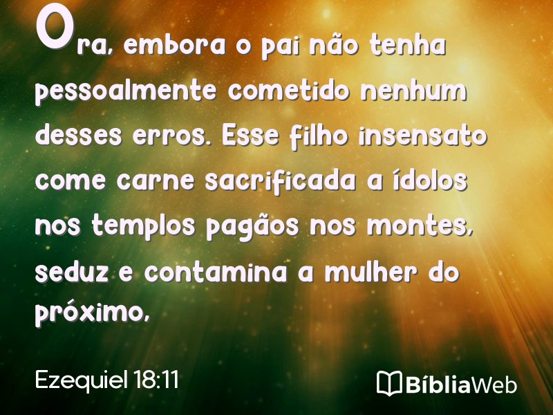 Ezequiel 18:11 em imagem para compartilhar