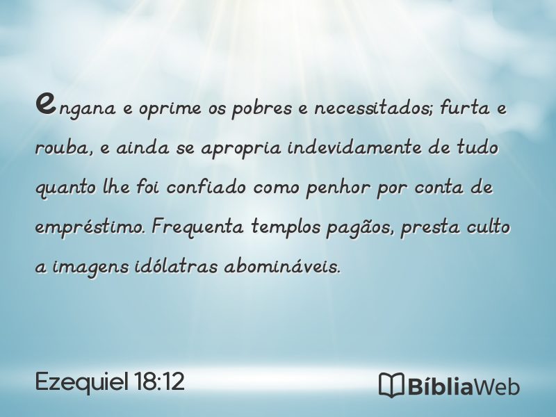 Ezequiel 18:12 em imagem para compartilhar