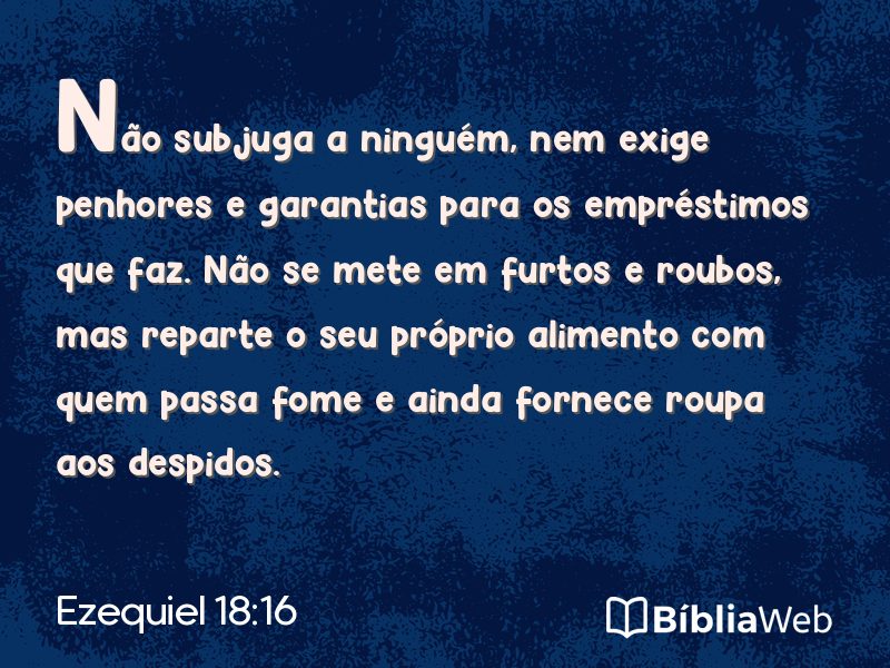 Ezequiel 18:16 em imagem para compartilhar