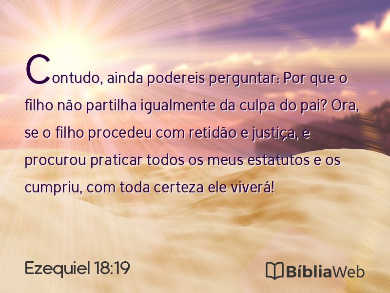 Ezequiel 18:19 em imagem para compartilhar
