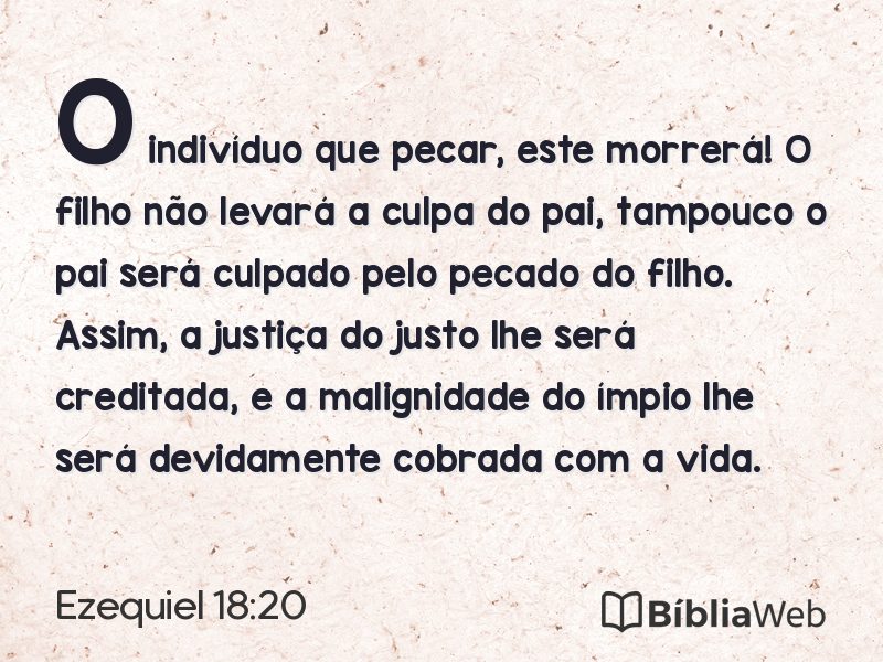 Ezequiel 18:20 em imagem para compartilhar