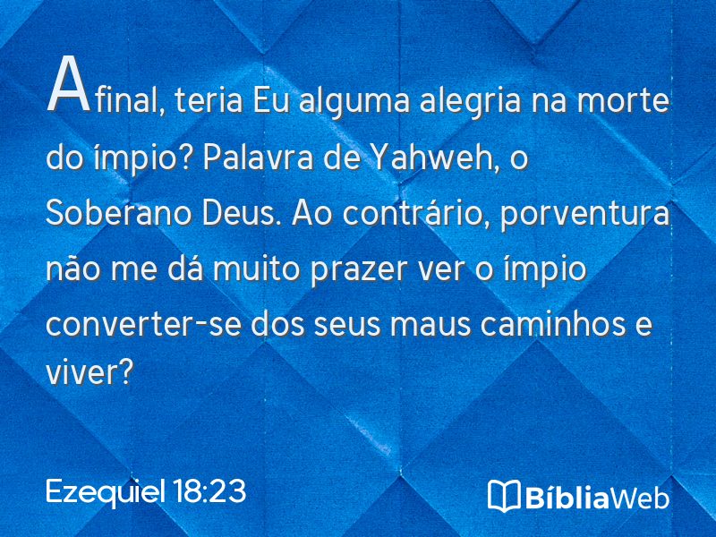 Ezequiel 18:23 em imagem para compartilhar