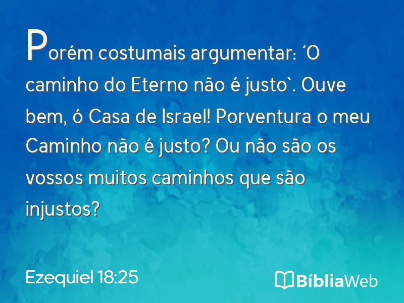 Ezequiel 18:25 em imagem para compartilhar