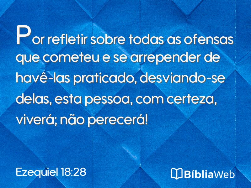 Ezequiel 18:28 em imagem para compartilhar