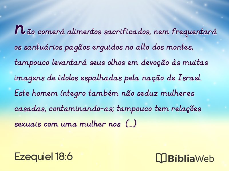 Ezequiel 18:6 em imagem para compartilhar
