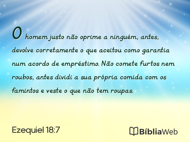 Ezequiel 18:7 em imagem para compartilhar