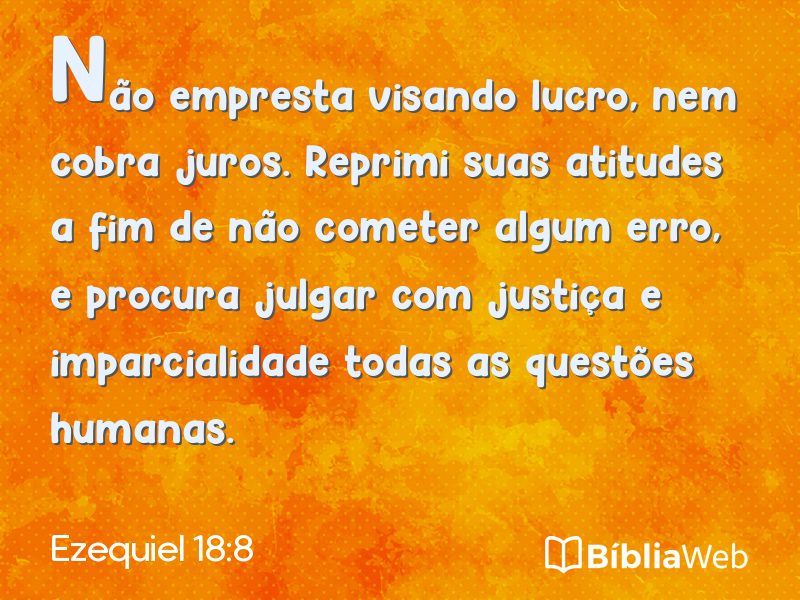 Ezequiel 18:8 em imagem para compartilhar