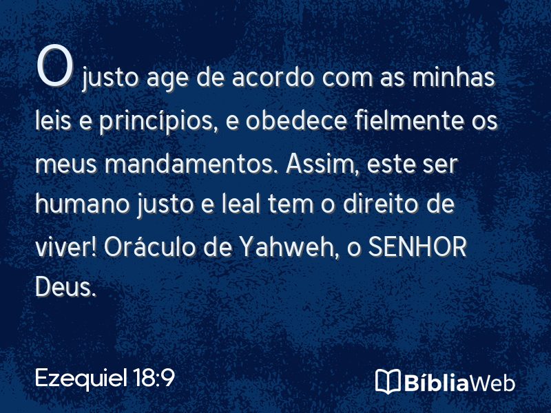 Ezequiel 18:9 em imagem para compartilhar
