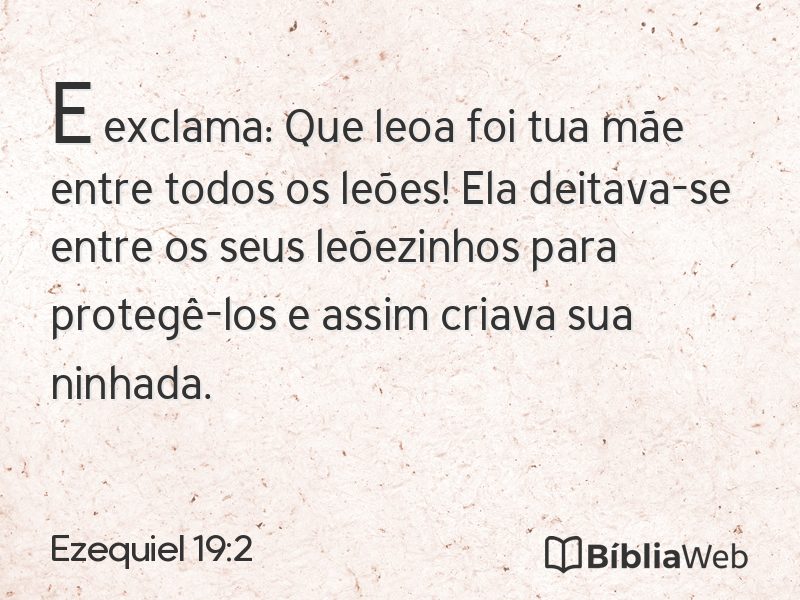Ezequiel 19:2 em imagem para compartilhar