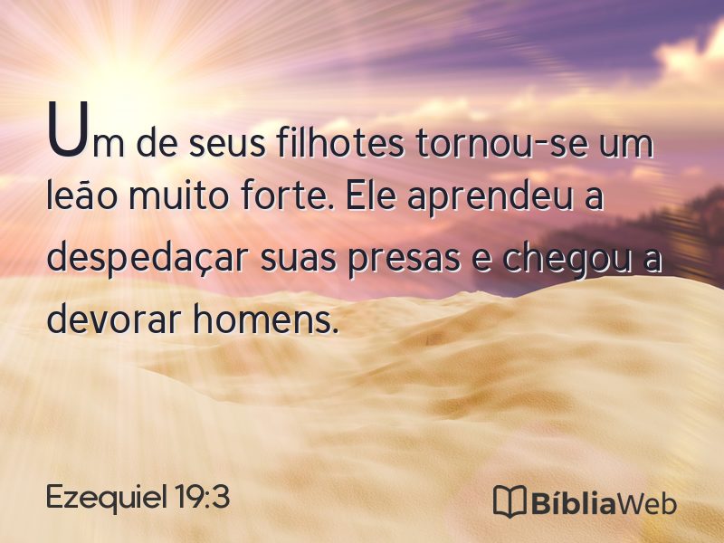 Ezequiel 19:3 em imagem para compartilhar