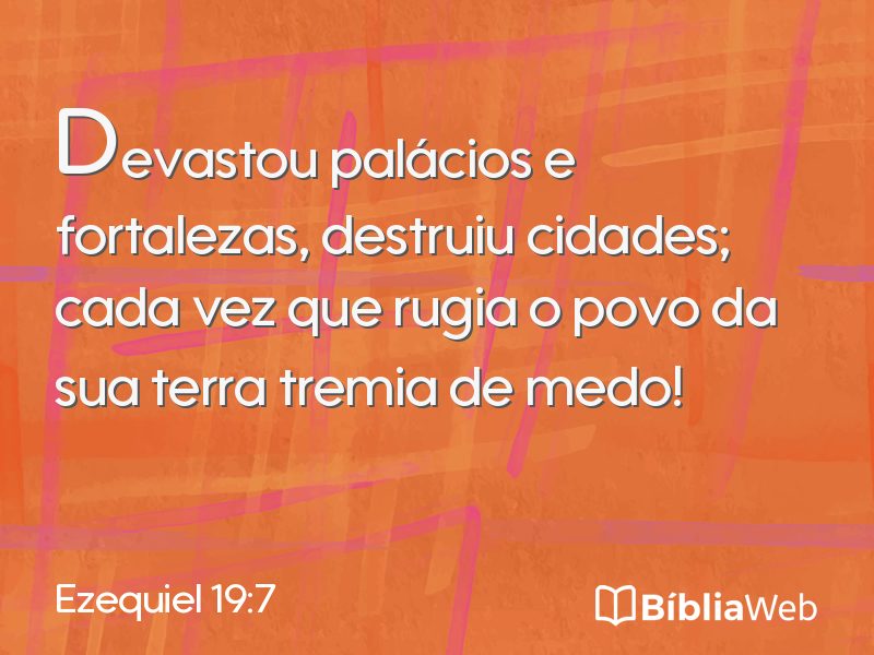 Ezequiel 19:7 em imagem para compartilhar