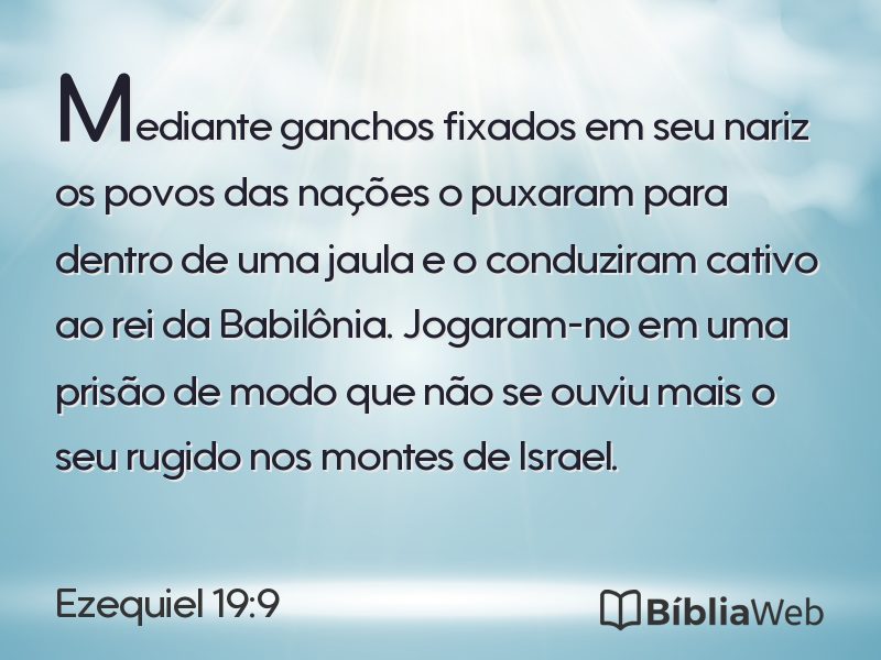 Ezequiel 19:9 em imagem para compartilhar